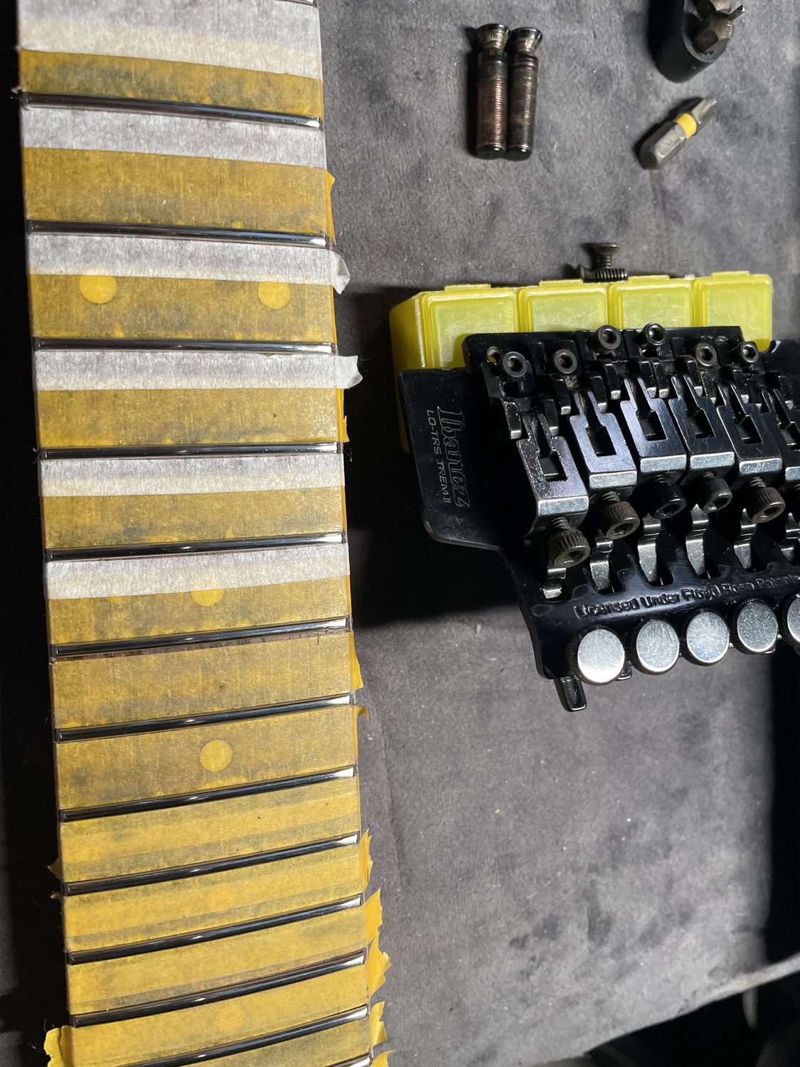 Ibanez RG470 Lo-TRS II tremolo reassembly