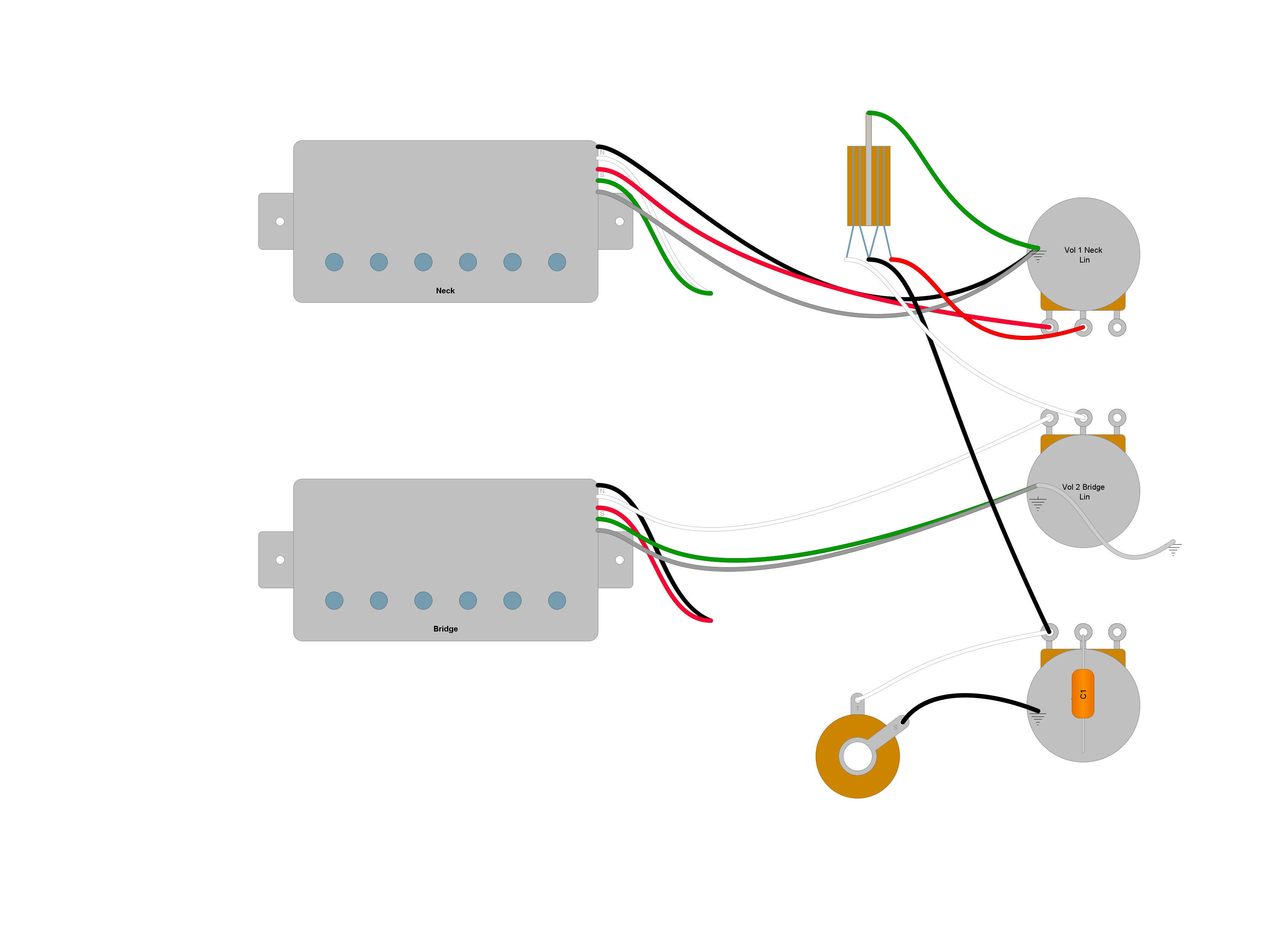 Downloadable Gibson Explorer 498T pickup wiring diagram by JR's Custom Shop
