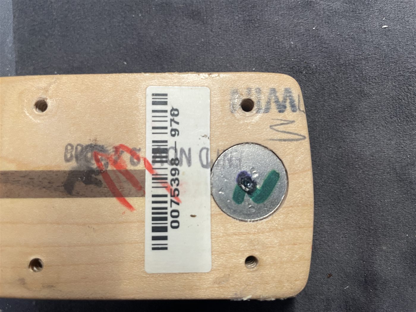 Fender neck heel serial and date verification